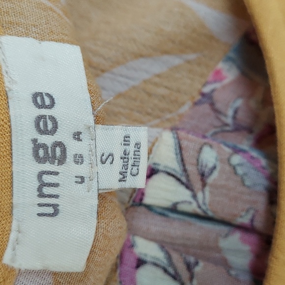 Boho Linen Blend Paisley Summer Midi Dress - Picture 6 of 6